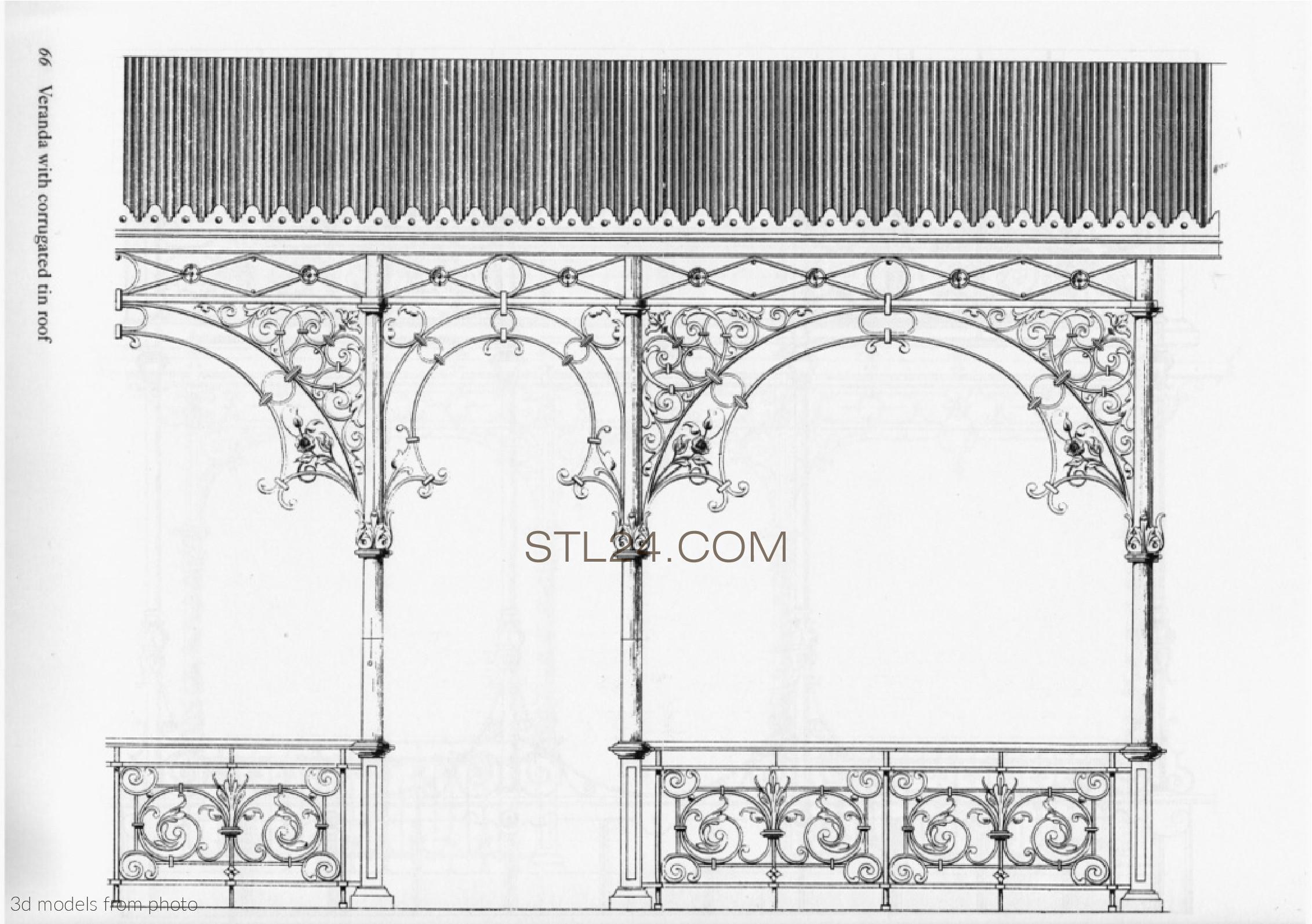 Кованые решетки (FORGED FENCE_0051 -  | 3D model 3DSMAX / OBJ / STL) 3D модель для ЧПУ станка